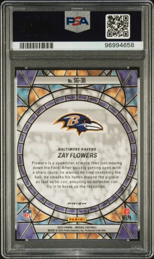 2023 Panini Mosaic Stained Glass Zay Flowers back