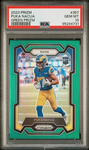 2023 Panini Prizm Puka Nacua Green Prizm front