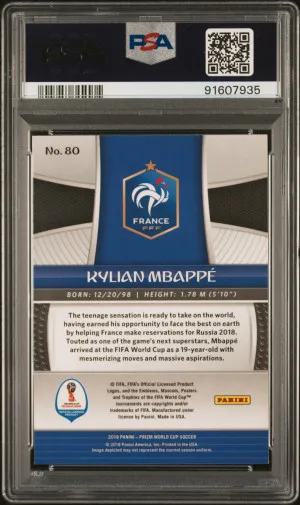 2018 Panini Prizm World Cup Kylian Mbappe back