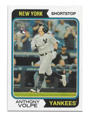 2023 Topps Heritage #599 Anthony Volpe (RC) - New York Yankees front