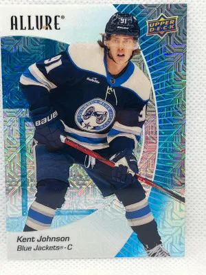 2023-24 Upper Deck Allure KENT JOHNSON #99 Blue Line 33/35 front