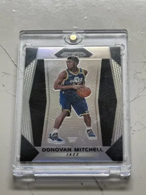 Donovan Mitchell Silver Prizm Rookie front