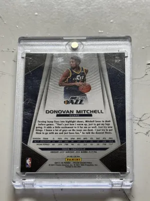 Donovan Mitchell Silver Prizm Rookie back