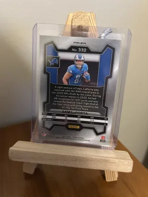 2023 Panini Prizm Sam LaPorta #332 No Huddle Disco back