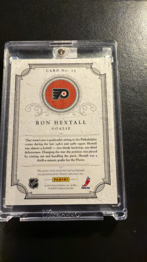 2012 dominion peerless patches ron hextall /25 back