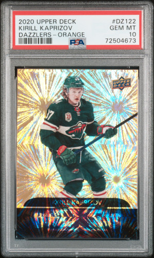 2020 Upper Deck Dazzlers Kirill Kaprizov Dazzlers-Orange front