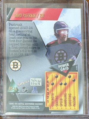 David Pastrnak back