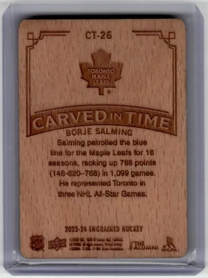 2023-24 Engrained Borje Salming Carved In Time back