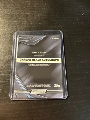Topps Chrome Black Bryce Young Auto /99 back