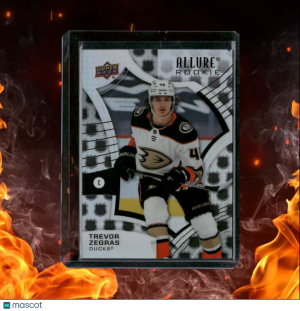 2021-22 Upper Deck Allure Trevor Zegras NHL Shield 2005 Rookie #149 front