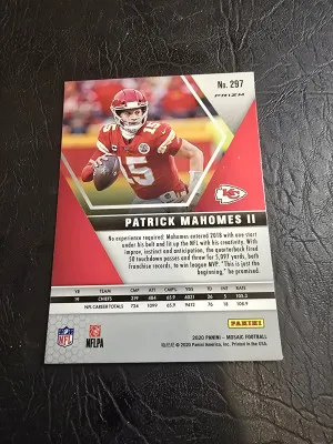 2020 Mosaic Patrick Mahomes Silver Mvp back