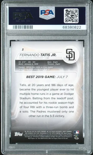 2020 Bowman's Best Fernando Tatis Jr. Atomic Refractor back