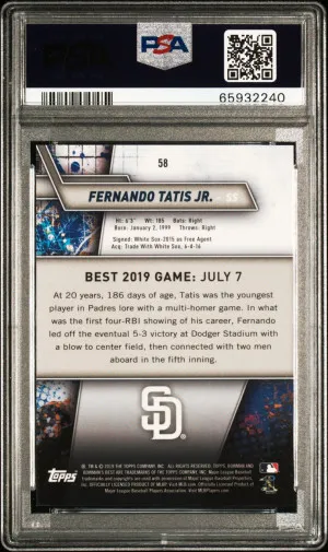 2019 Bowman’s Best Fernando Tatis Jr. Atomic Refractor RC back