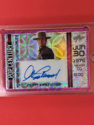 2024 Leaf Pop Century Clint Eastwood Autograph 1/1 front