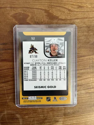 21-22 OPC Platinum Clayton Keller Seismic Gold 7/50 back