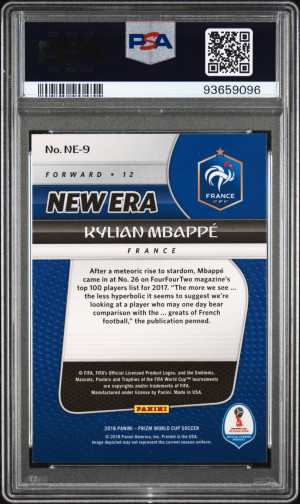 2018 Panini Prizm World Cup New Era Kylian Mbappe New Era back