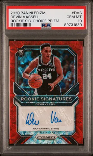 2020 Panini Prizm Rookie Signatures Devin Vassell Rookie Sig-Choice Prizm front