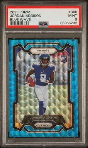 2023 Panini Prizm Jordan Addison Blue Wave front