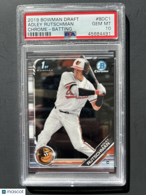 2019 Bowman Draft Adley Rutschman #BDC1 PSA 10 front