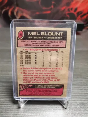 1977 Topps - All-Pro #180 Mel Blount back