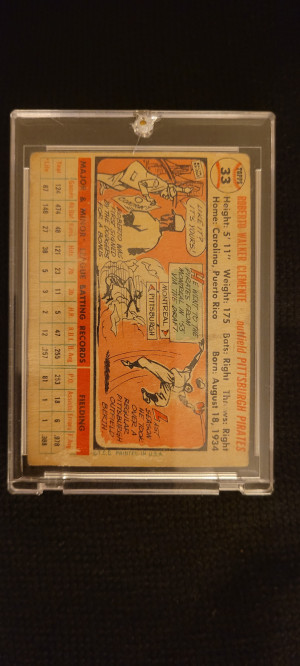 1956 Topps Roberto Clemente - Grey Back back