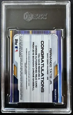 Fernando Tatis Jr Bowman Chrome RPA Gold Refractor /50 SGC 9 back