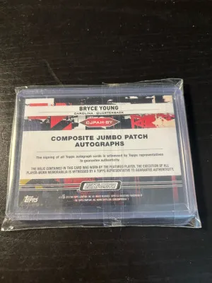 2024 Topps Chrome Compostie Bryce Young Jumbo Patch Auto RC /99 back