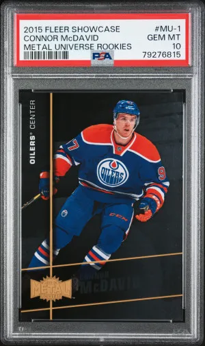 2015 Fleer Showcase Metal Universe Rookies Connor Mcdavid Metal Universe Rookies front
