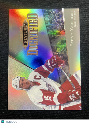 Steve Yzerman Dignified Stature 2022-23 Insert Hockey Card D-7 front