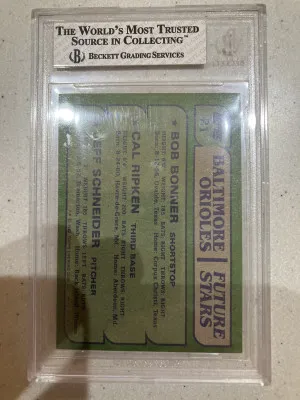 1982 Cal Ripken Topps Rookie back