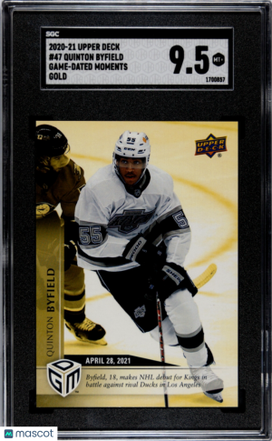 2020-21 Upper Deck Quinton Byfield #47 SGC 9.5 front