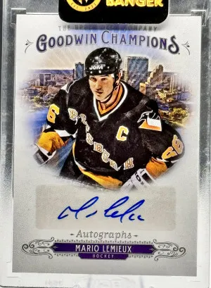 2017-18 Upper Deck Goodwin Champions Mario Lemieux Auto #CDD-ML front