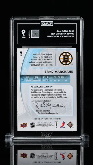 Brad Marchand 2009 Upper Deck Sp Authentic Future Watch Autographs #260 back