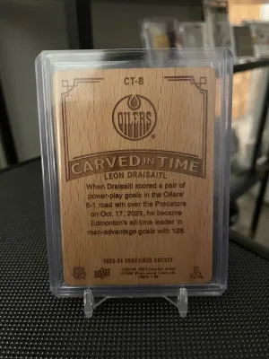 23-24 Upper Deck Engrained Leon Draisaitl Carved In Time CT-8 back