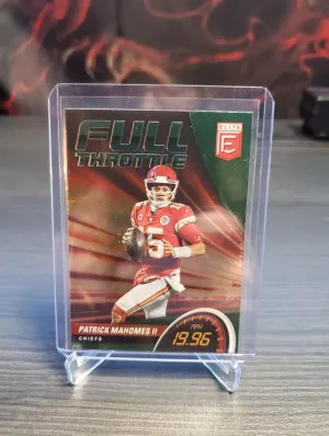 2022 Panini Donruss Elite - Full Throttle Green #FT13 Patrick Mahomes II front