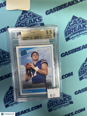 2018 Donruss Josh Allen RR RC #304 Rookie BGS 9.5 Buffalo Bills front
