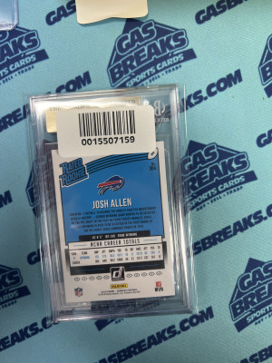 2018 Donruss Josh Allen RR RC #304 Rookie BGS 9.5 Buffalo Bills back