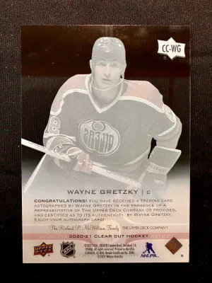 Wayne Gretzky Clear Cut Exclusives Auto /15 back