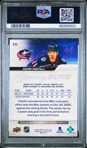 2023 Upper Deck Adam Fantilli back