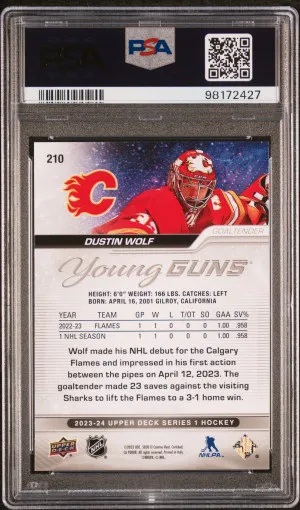 2023 Upper Deck Dustin Wolf back