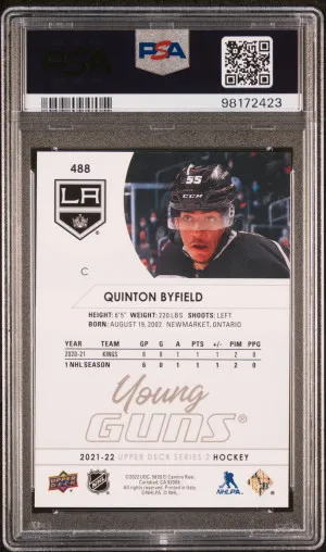 2021-2022 Upper Deck Quinton Byfield back