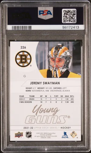2021-2022 Upper Deck Jeremy Swayman back