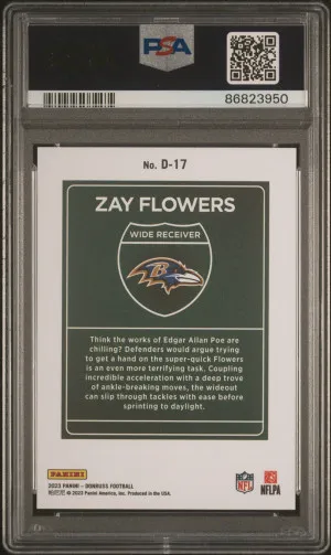 2023 Panini Donruss Downtown! Zay Flowers back