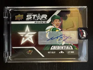 Matt Boldy - 2022/23 Upper Deck Credentials #10/25 front