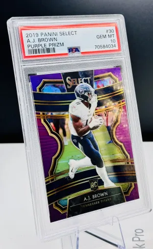 2019 A.J. Brown RC #30 Select Concourse Purple Prizm Psa 10 Gem Mint /75 back