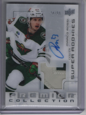2022-23 Upper Deck Premier Collection Super Rookies Patch Auto Marco Rossi /99 front