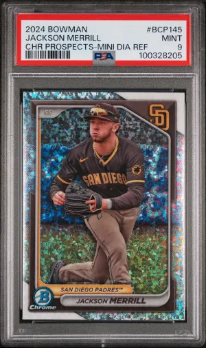 2024 Bowman Chrome Prospects Jackson Merrill Chr Prospects-Mini Dia Ref front