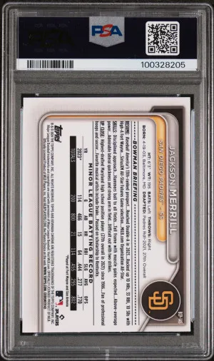 2024 Bowman Chrome Prospects Jackson Merrill Chr Prospects-Mini Dia Ref back
