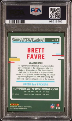 2023 Panini Donruss Optic Brett Favre Rocket back