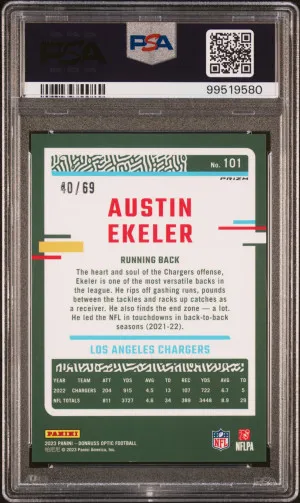 2023 Panini Donruss Optic Austin Ekeler Electricity back